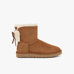 Ugg Classic Double Bow Mini Klassiska Stövlar Dam Bruna (789302SVJ)